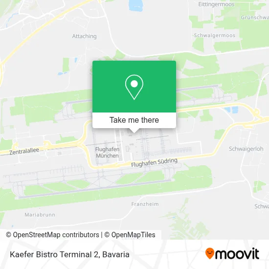 Kaefer Bistro Terminal 2 map