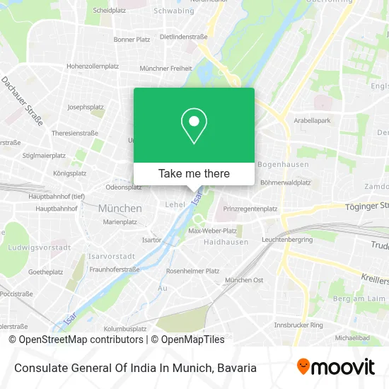 Consulate General Of India In Munich map