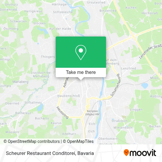 Scheurer Restaurant Conditorei map