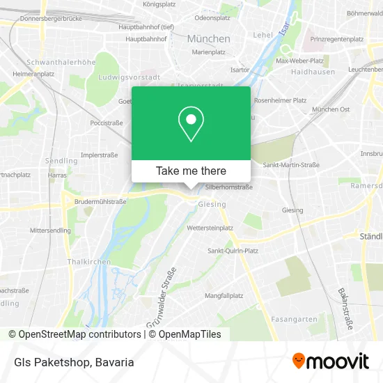 Gls Paketshop map