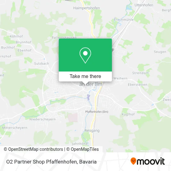 O2 Partner Shop Pfaffenhofen map