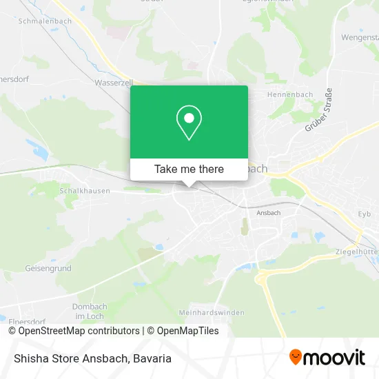 Shisha Store Ansbach map
