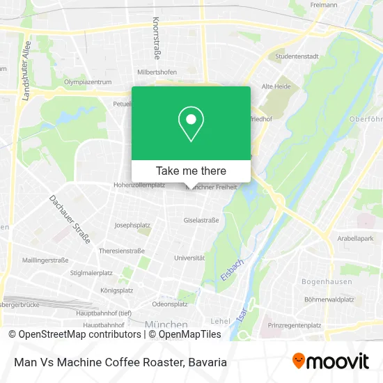 Man Vs Machine Coffee Roaster map