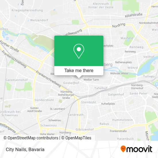 City Nails map
