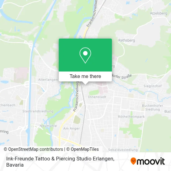 Ink-Freunde Tattoo & Piercing Studio Erlangen map