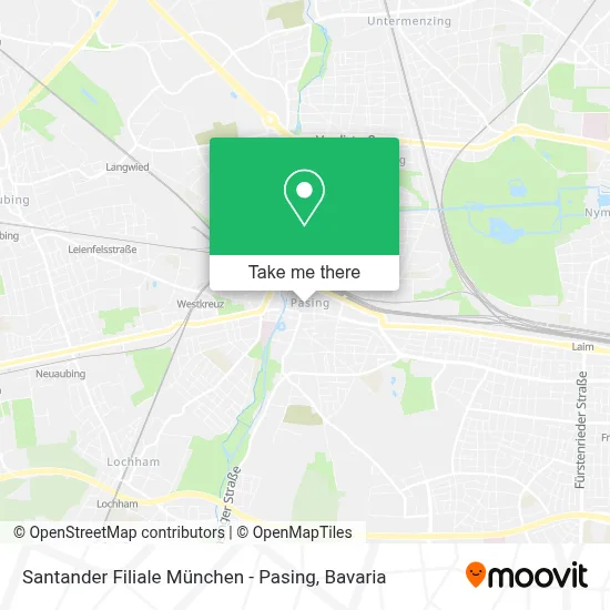 Santander Filiale München - Pasing map