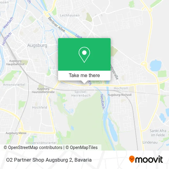 O2 Partner Shop Augsburg 2 map