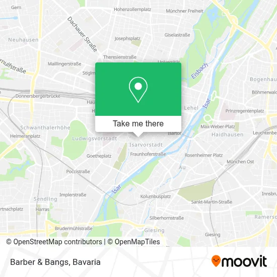 Barber & Bangs map