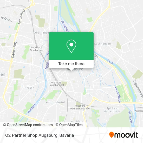 O2 Partner Shop Augsburg map