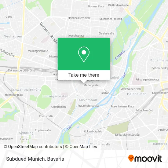 Subdued Munich map