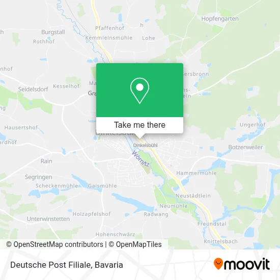 Deutsche Post Filiale map