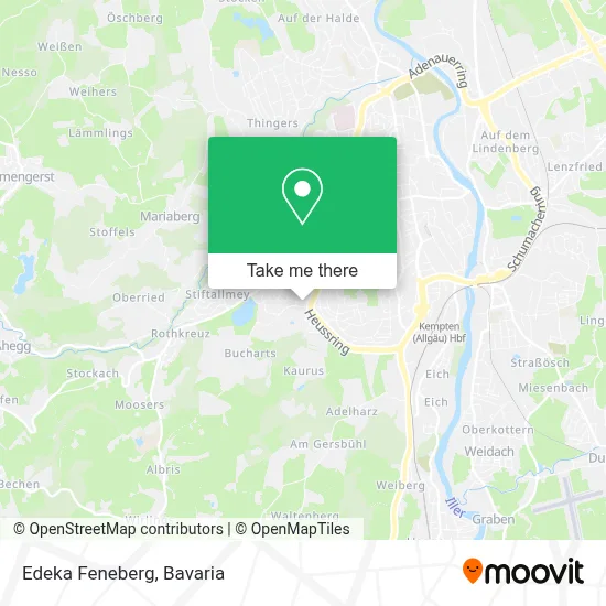 Edeka Feneberg map