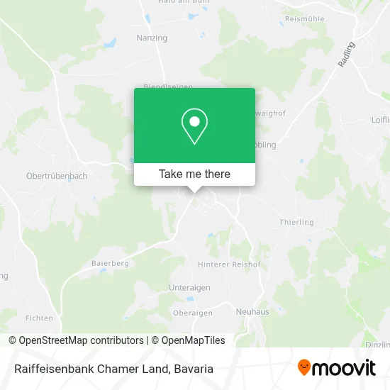 Raiffeisenbank Chamer Land map