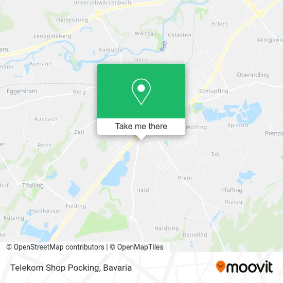 Telekom Shop Pocking map