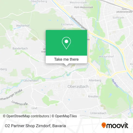 O2 Partner Shop Zirndorf map