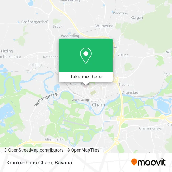 Krankenhaus Cham map