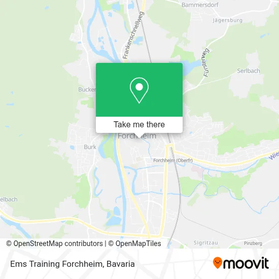 Ems Training Forchheim map