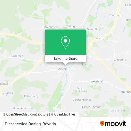 Pizzaservice Dasing map