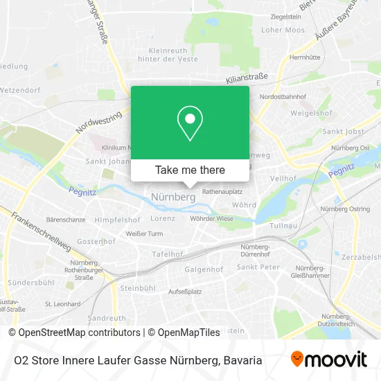 O2 Store Innere Laufer Gasse Nürnberg map