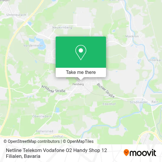 Netline Telekom Vodafone O2 Handy Shop 12 Filialen map