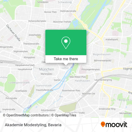 Akademie Modestyling map