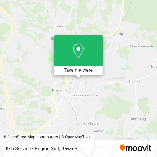 Ksb Service - Region Süd map