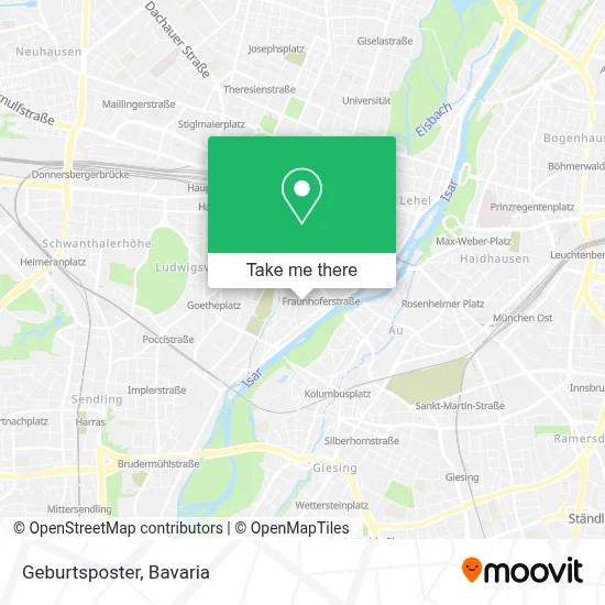 Geburtsposter map