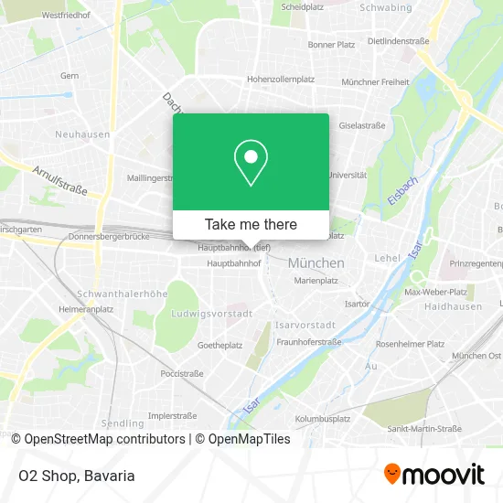 O2 Shop map