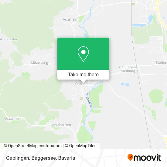 Gablingen, Baggersee map