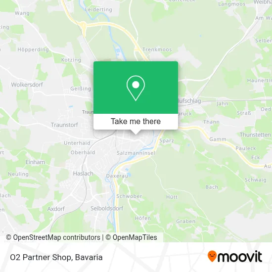 O2 Partner Shop map