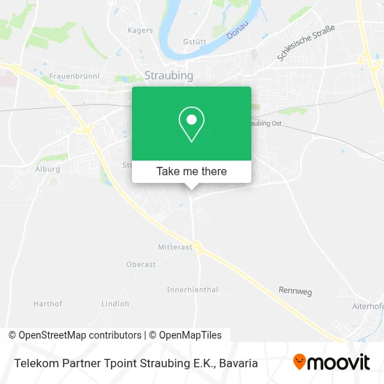 Telekom Partner Tpoint Straubing E.K. map