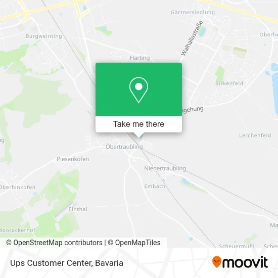 Ups Customer Center map