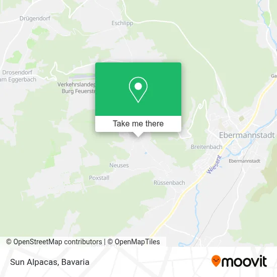 Sun Alpacas map