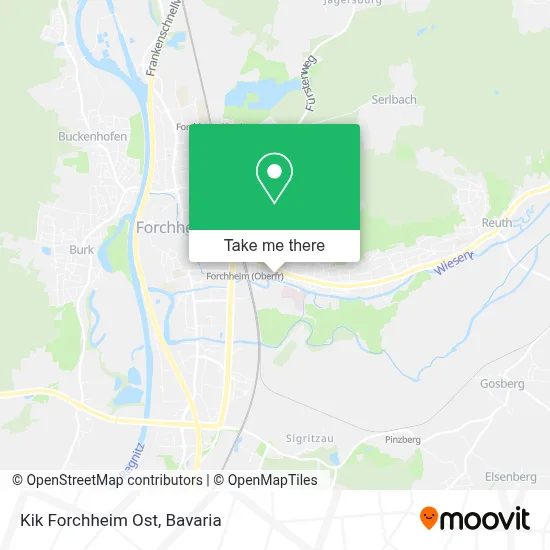 Kik Forchheim Ost map