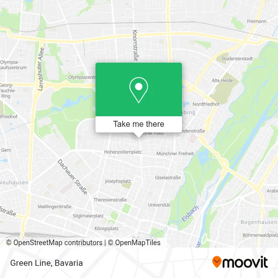 Green Line map