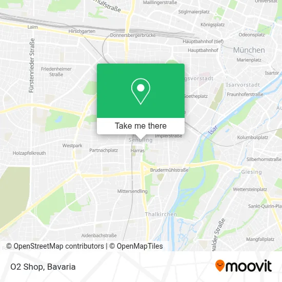 O2 Shop map