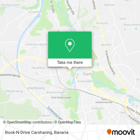 Book-N-Drive Carsharing map