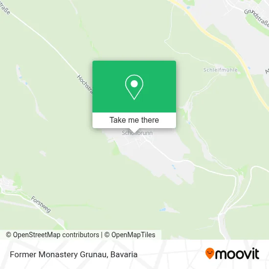 Former Monastery Grunau map