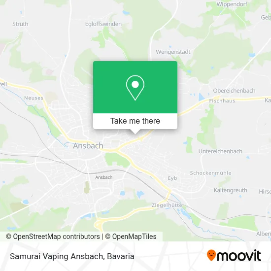 Samurai Vaping Ansbach map