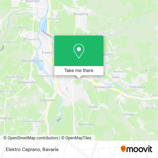 Elektro Caprano map