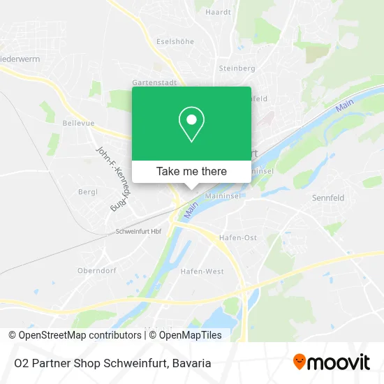 O2 Partner Shop Schweinfurt map