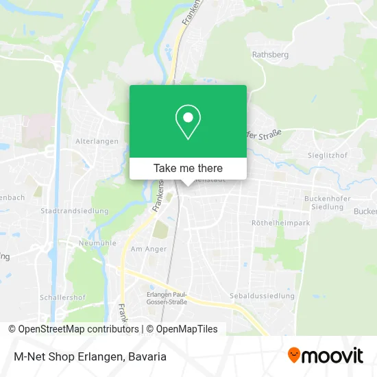 M-Net Shop Erlangen map