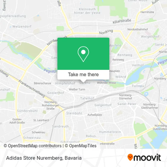 Adidas Store Nuremberg map