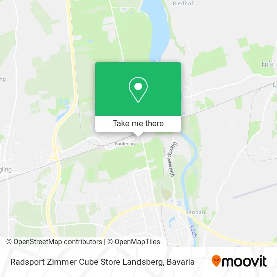 Radsport Zimmer Cube Store Landsberg map