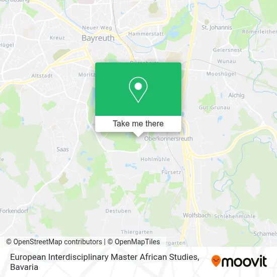 European Interdisciplinary Master African Studies map
