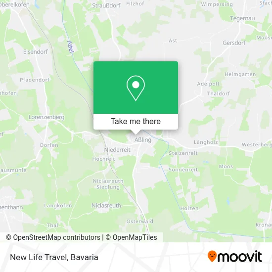 New Life Travel map