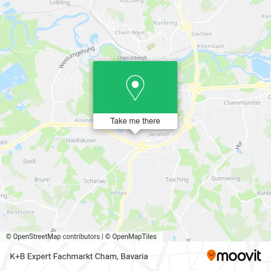 K+B Expert Fachmarkt Cham map