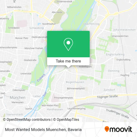 Most Wanted Models Muenchen map