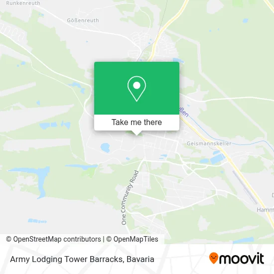 Army Lodging Tower Barracks map