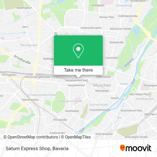 Saturn Express Shop map